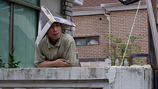 Two men on the rooftop